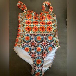 Biden multicolored one piece swimsuit size 10